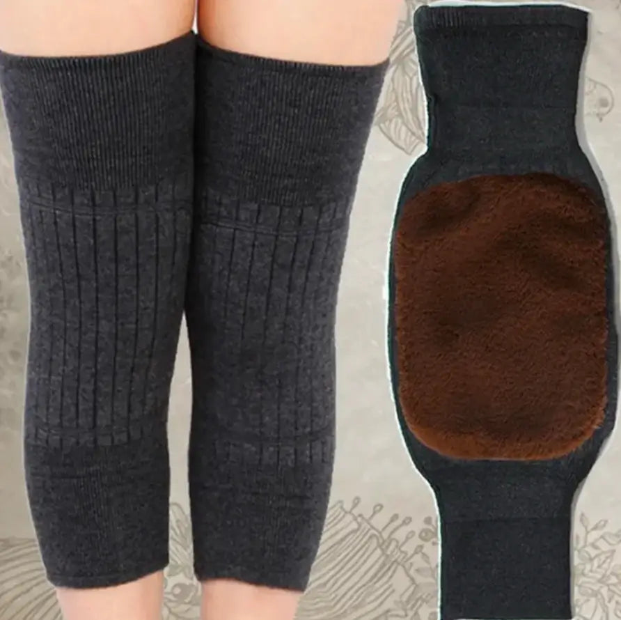 1 Pair Winter Wool Knee Pads Warm Knee Protector Wool Warmers Thickened Knee Brace